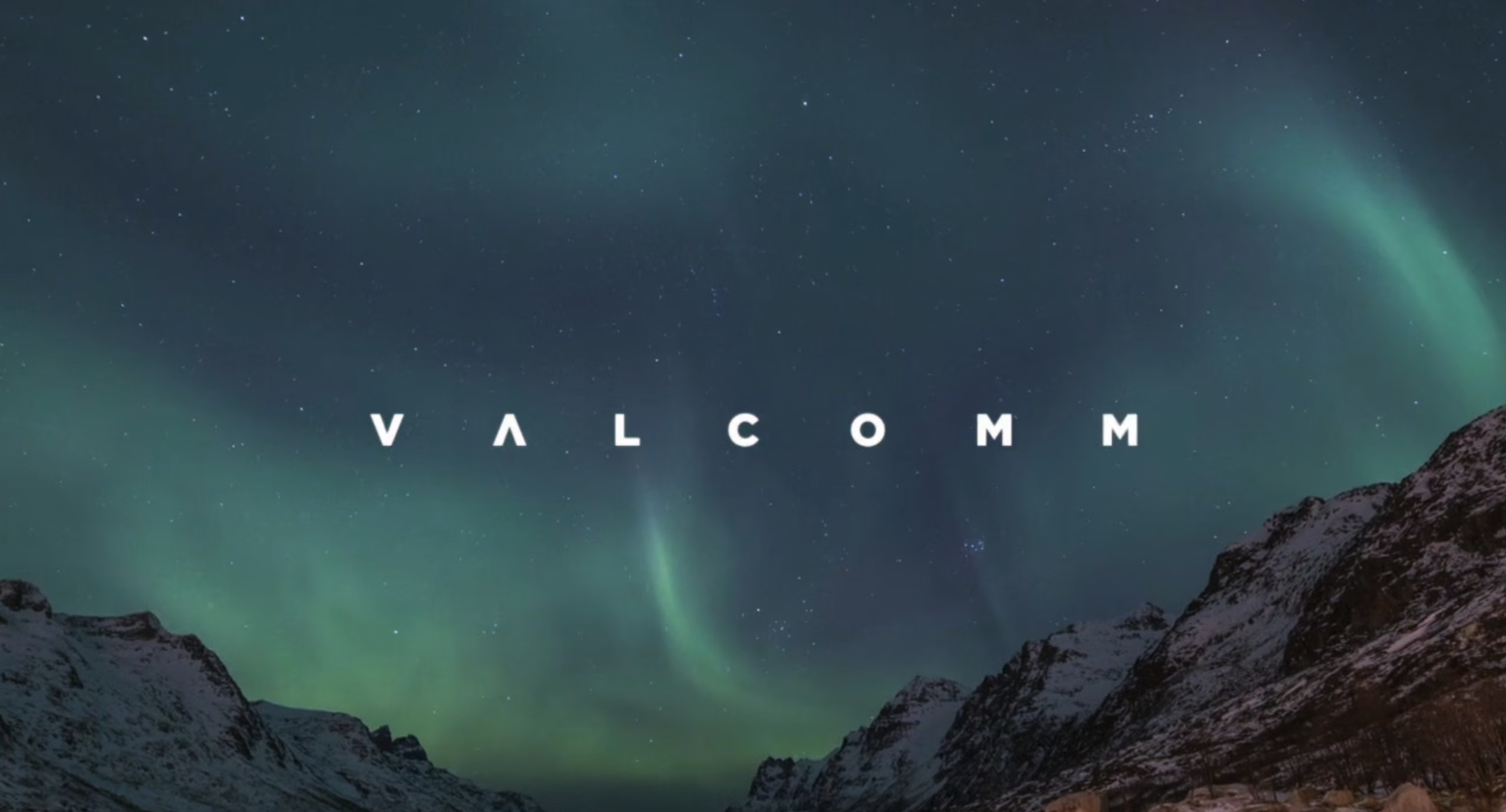 Valcomm (VQS) showreel cover — VALCOMM title card